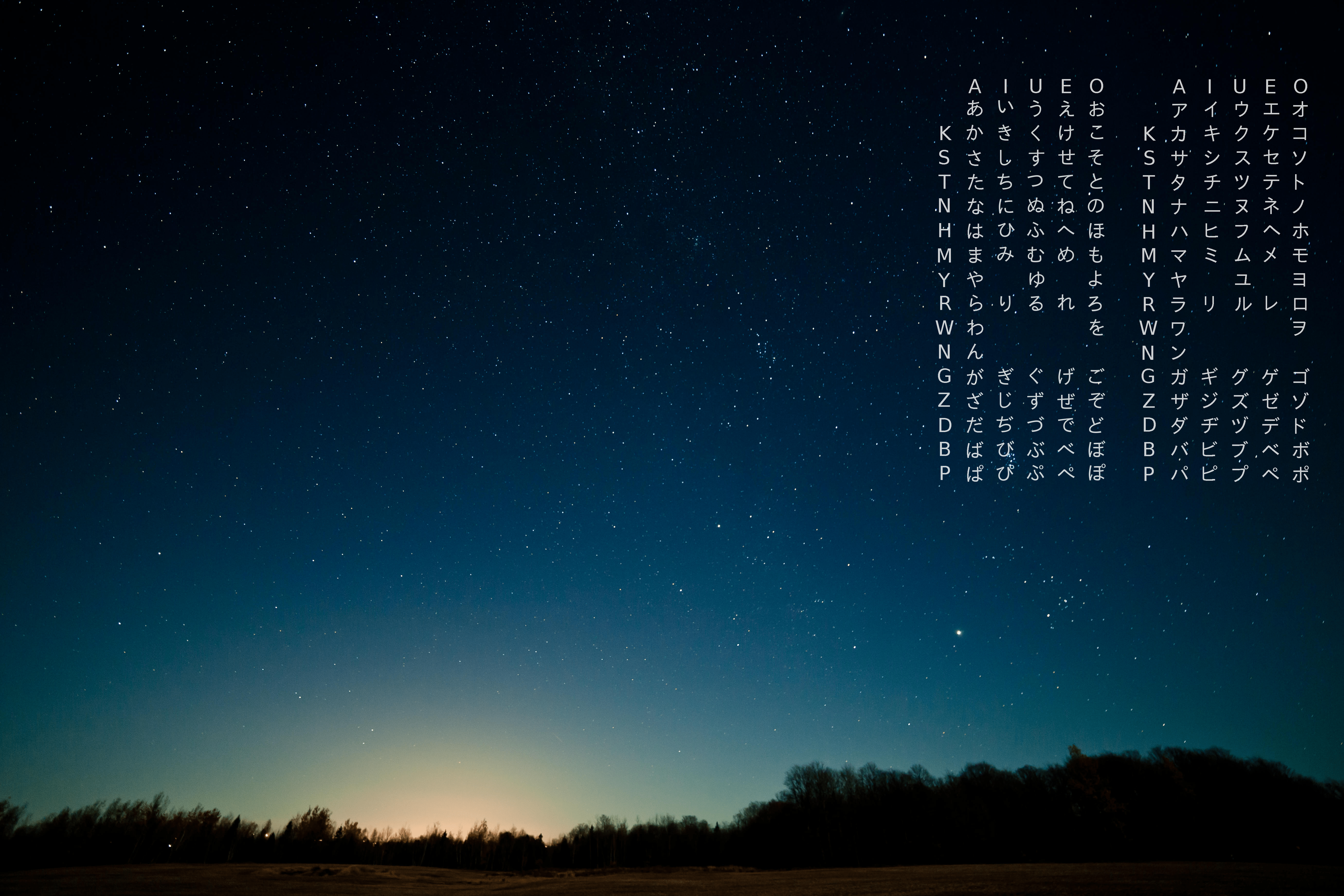 5525x3683 Hiragana Wallpaper