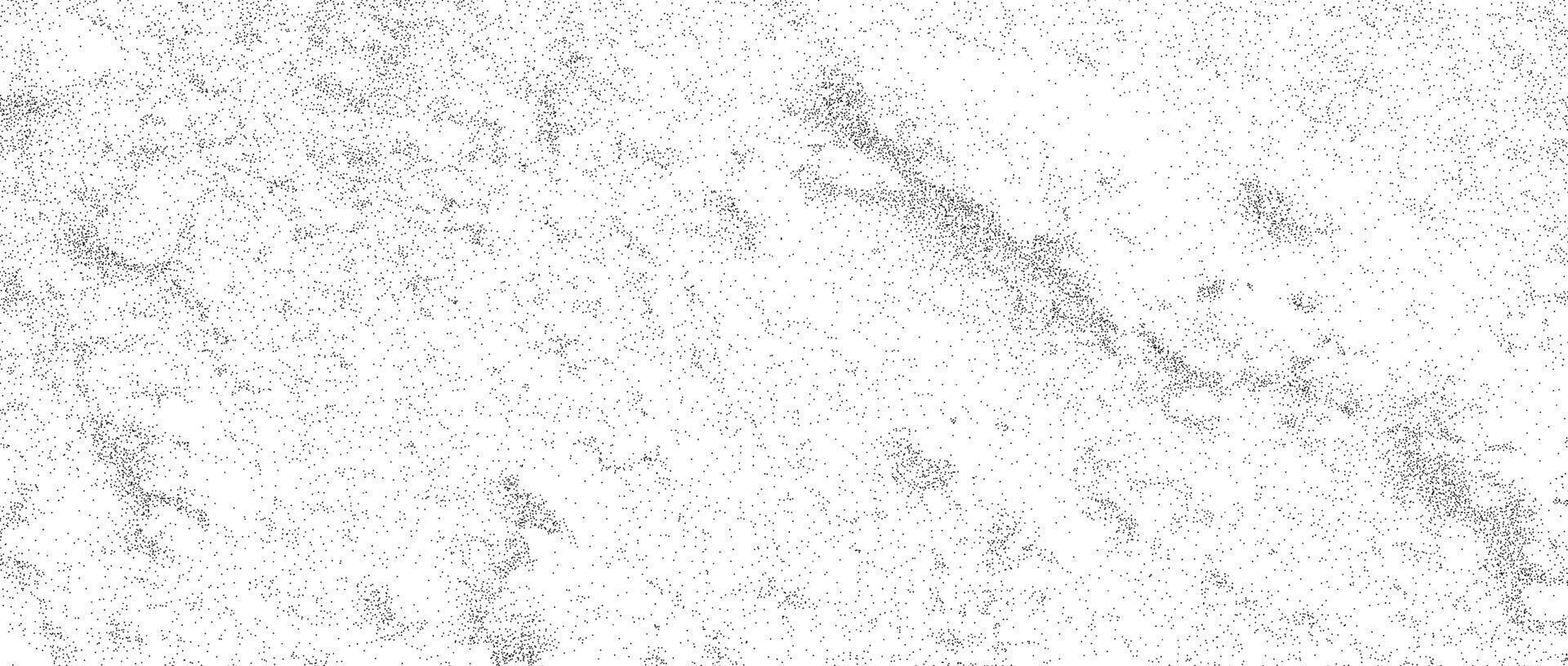 1920x815 Grunge noise gradient texture. Dirty grain background. Dotted halftone overlay. Sand dust distressed wallpaper. Grungy grit pattern. Black white random dot texture for poster, banner, print