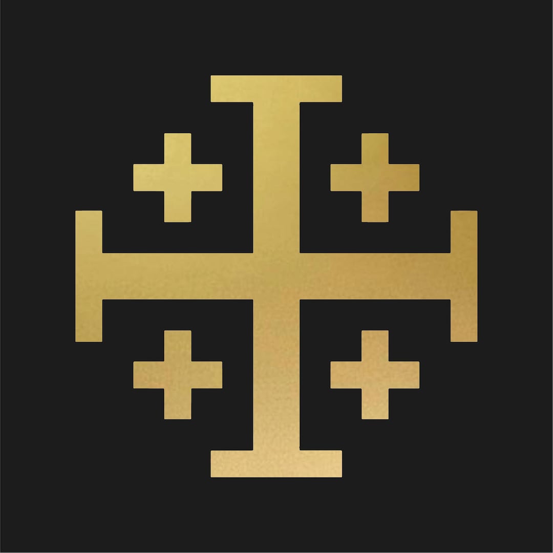 1080x1080 Buy Jerusalem Cross Decal Window Christian Cross Crosslets Herald Decal Sticker Online in India