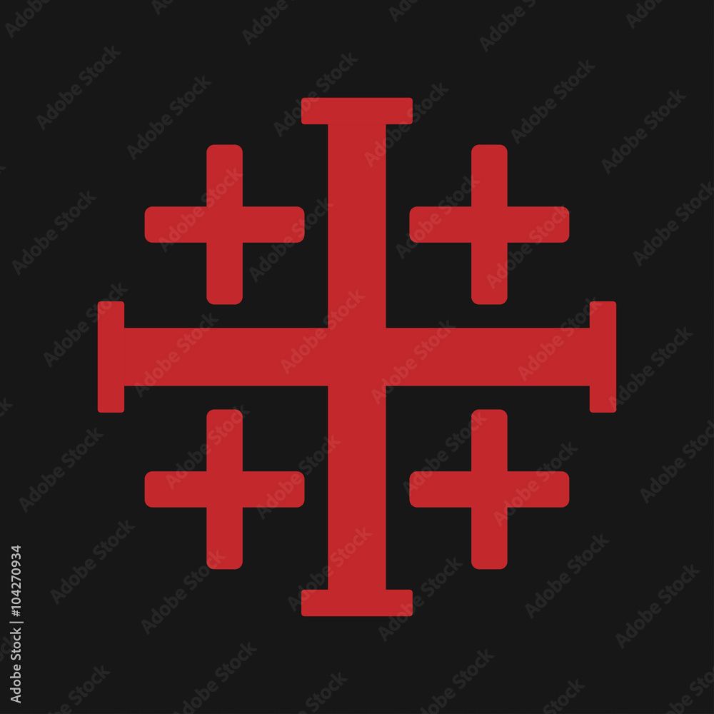 1000x1000 Jerusalem cross Stock Vector