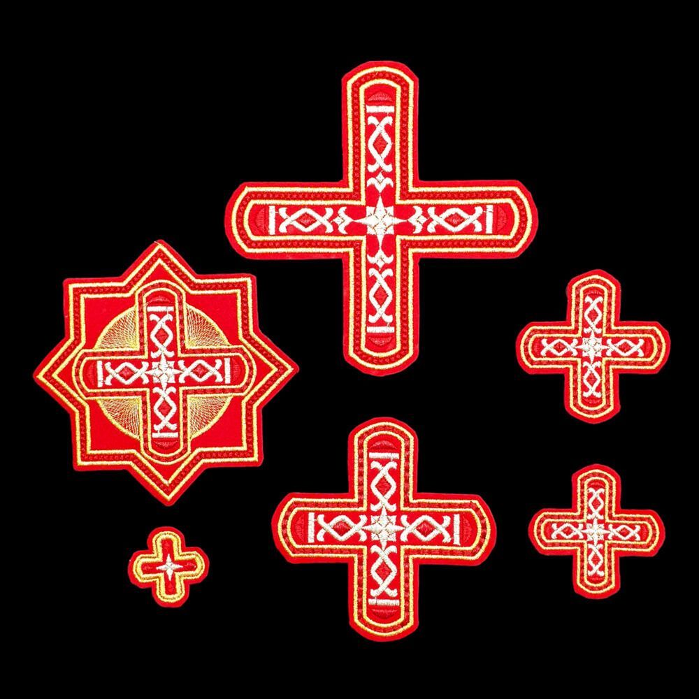 1000x1000 SET OF EMBROIDERED BISHOP'S CROSSES (JERUSALEM) • buy. >>> ORTHODOX