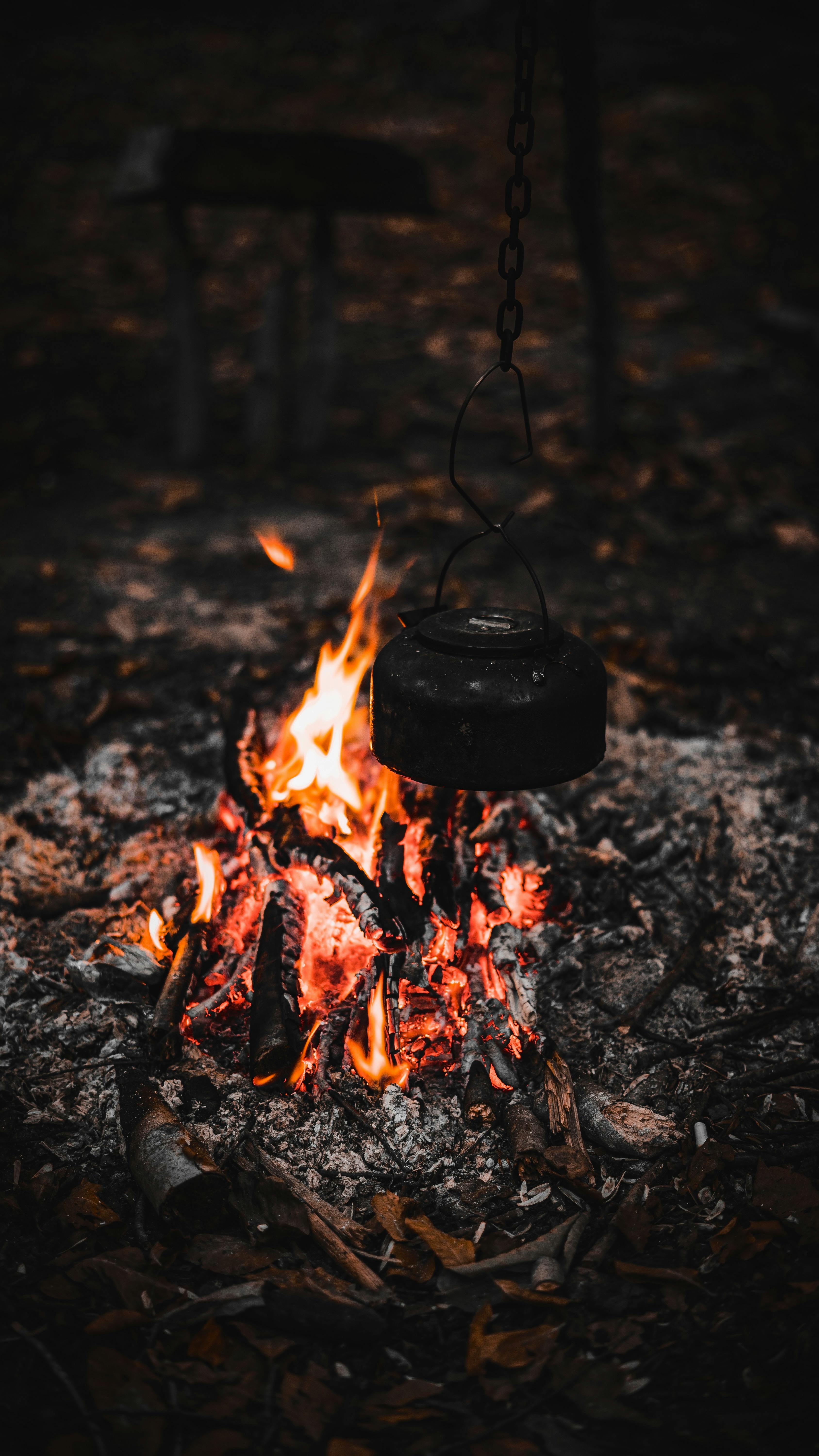 3375x6000 Black Kettle on Camp Fire · Free