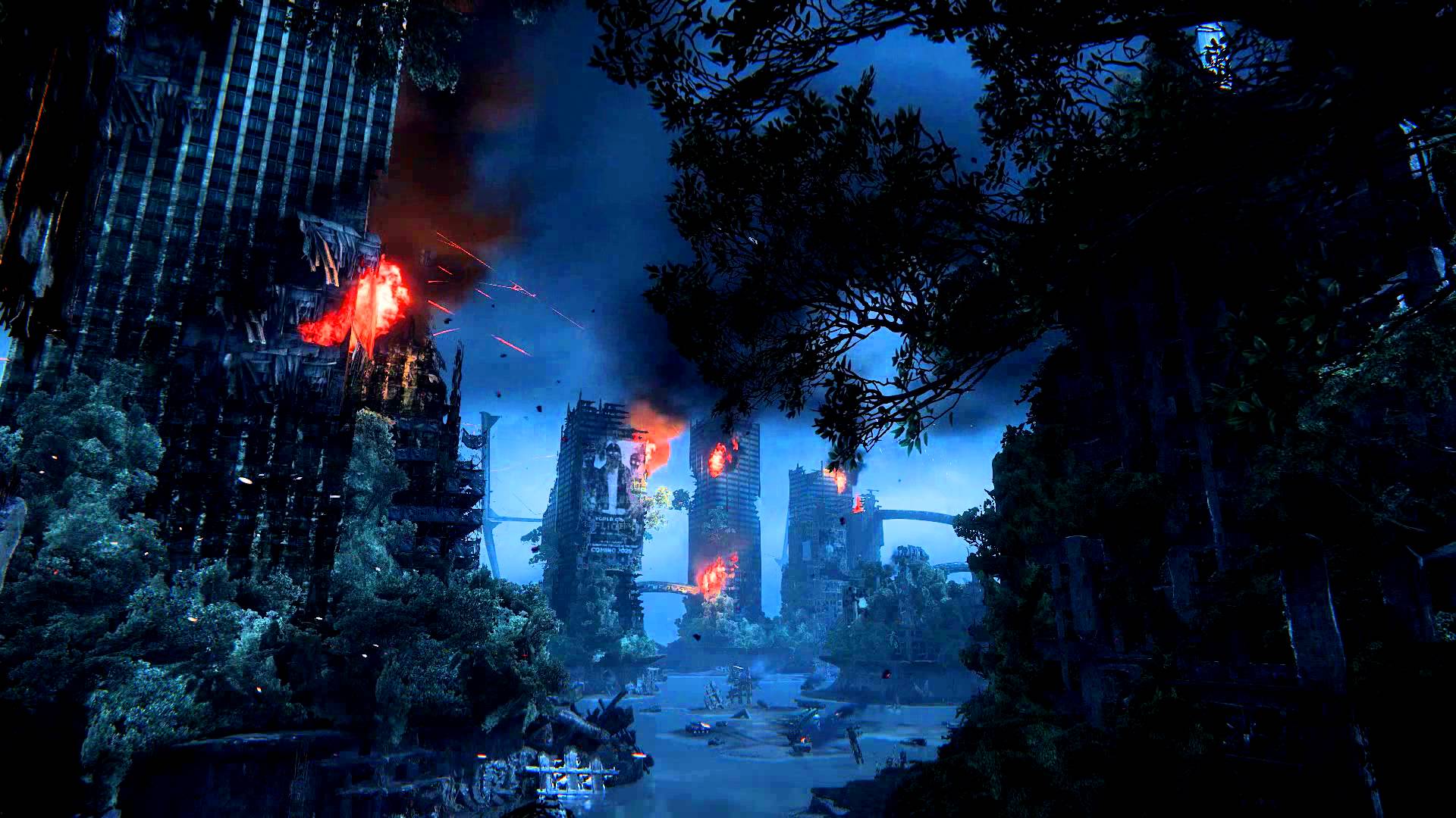 1920x1080 Crysis 3 Ruined City Video Desktop Wallpaper