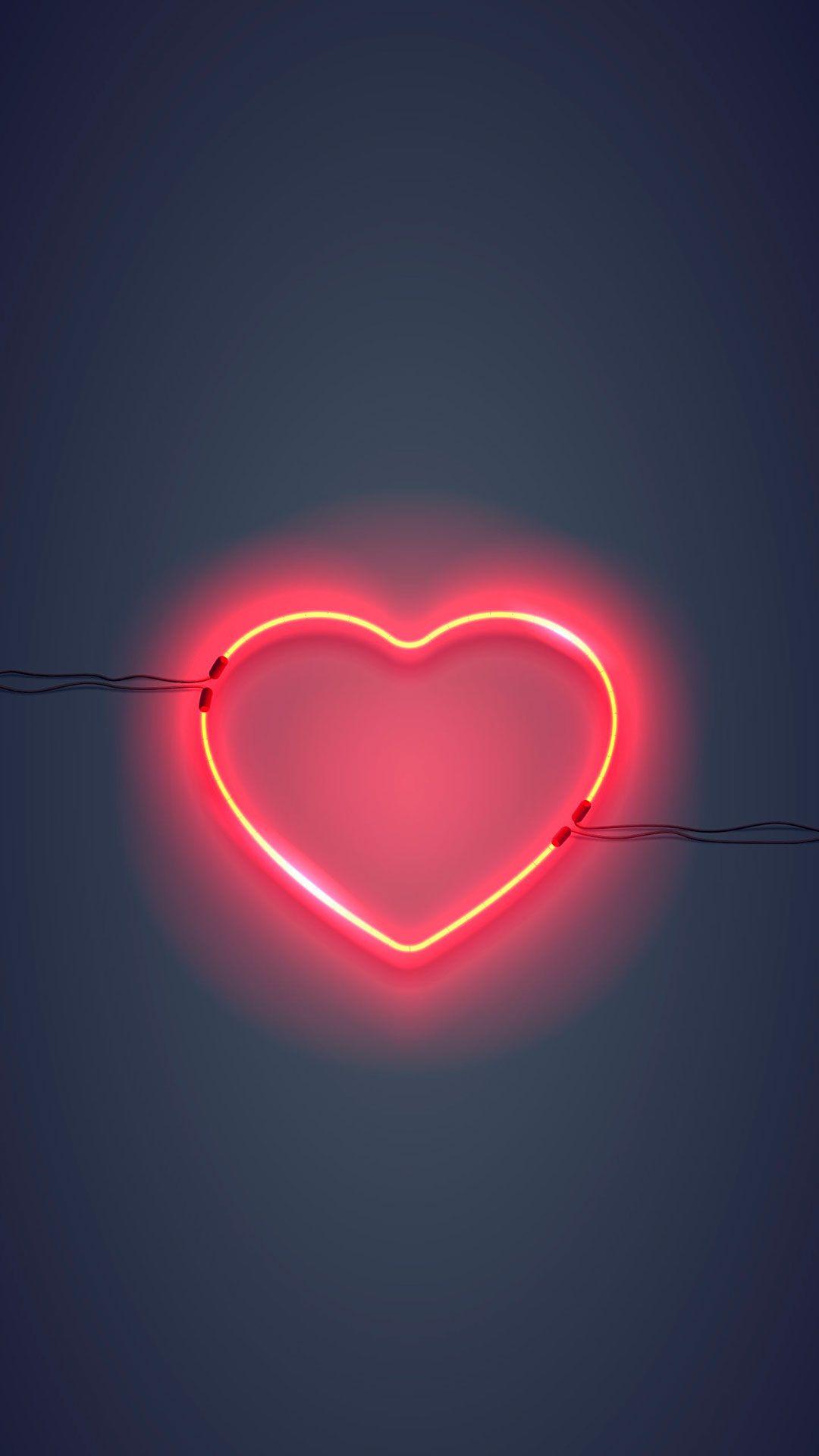 1080x1920 iPhone wallpaper neon sign heart Neon Sign. Wallpaper iphone neon