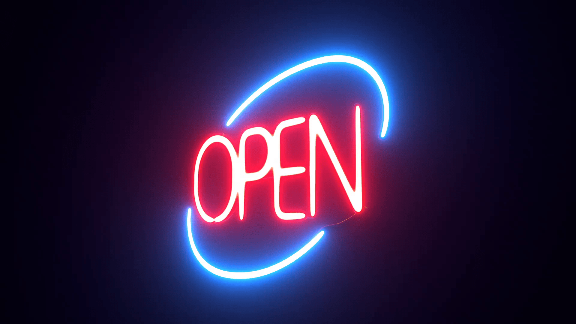 1920x1080 Open Neon Sign Wallpaper 66628 1920x1080px