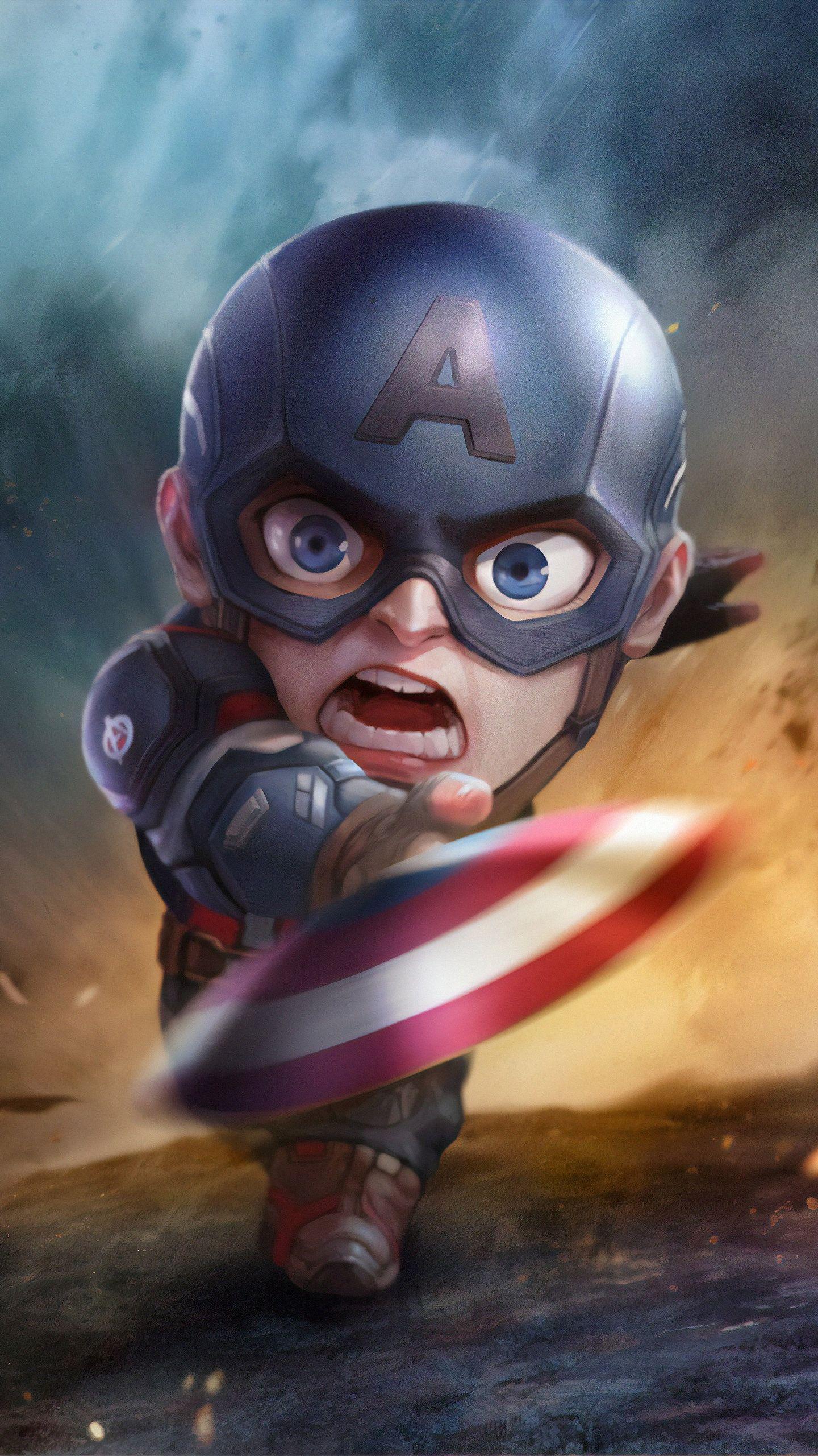 Chibi Captain America Wallpapers - Top Free Chibi Captain America  Backgrounds - WallpaperAccess