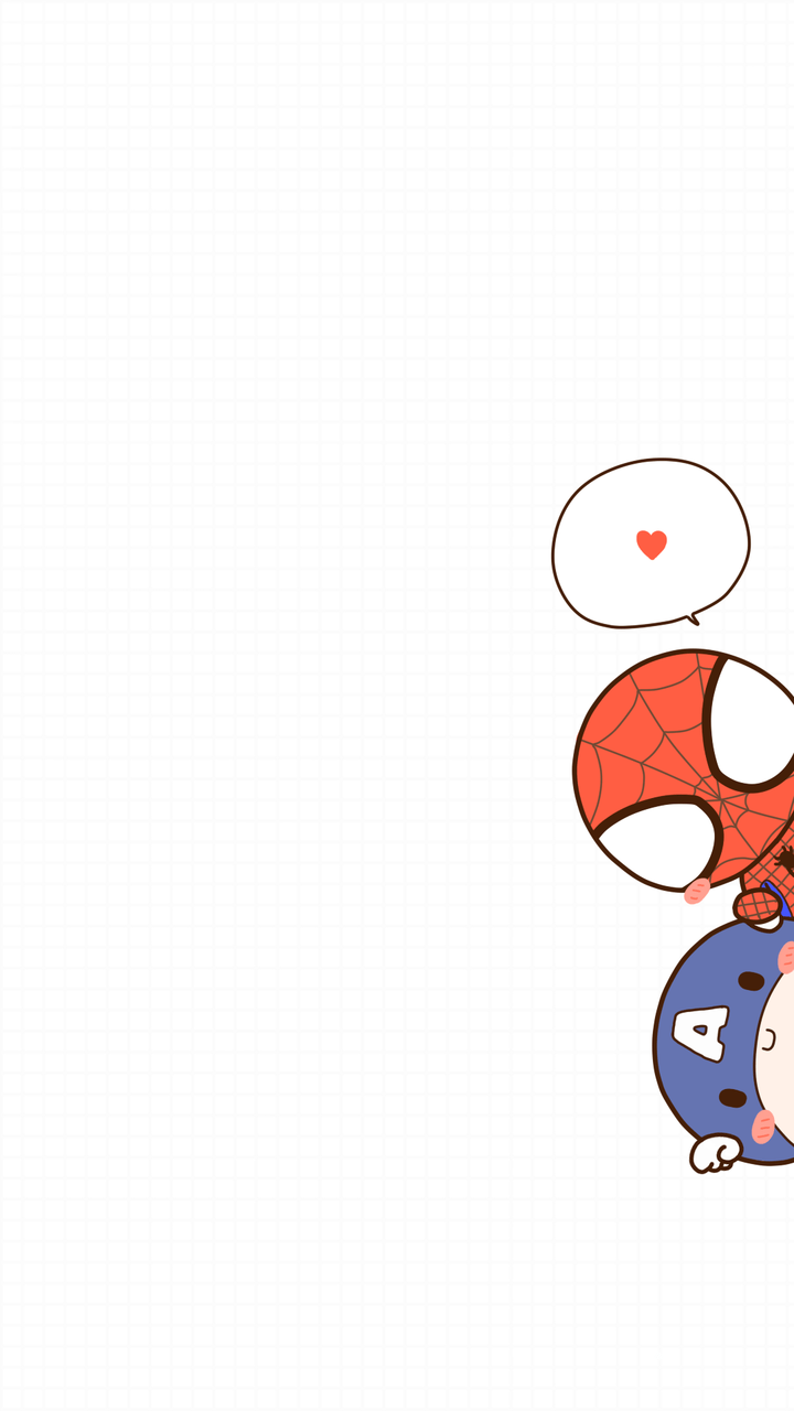720x1280 Spidey & Cap Chibi shared