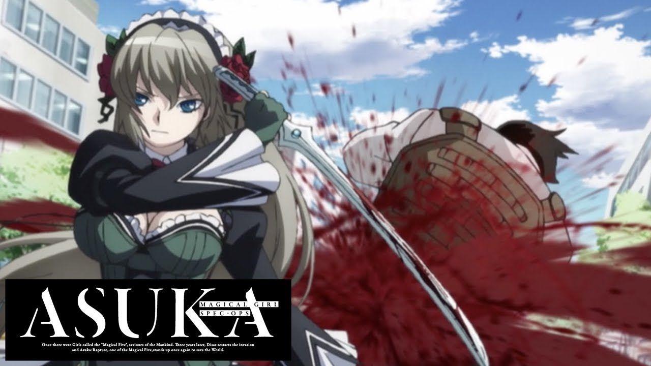 1280x720 Asuka Fights The Twins. Magical Girl Spec Ops Asuka