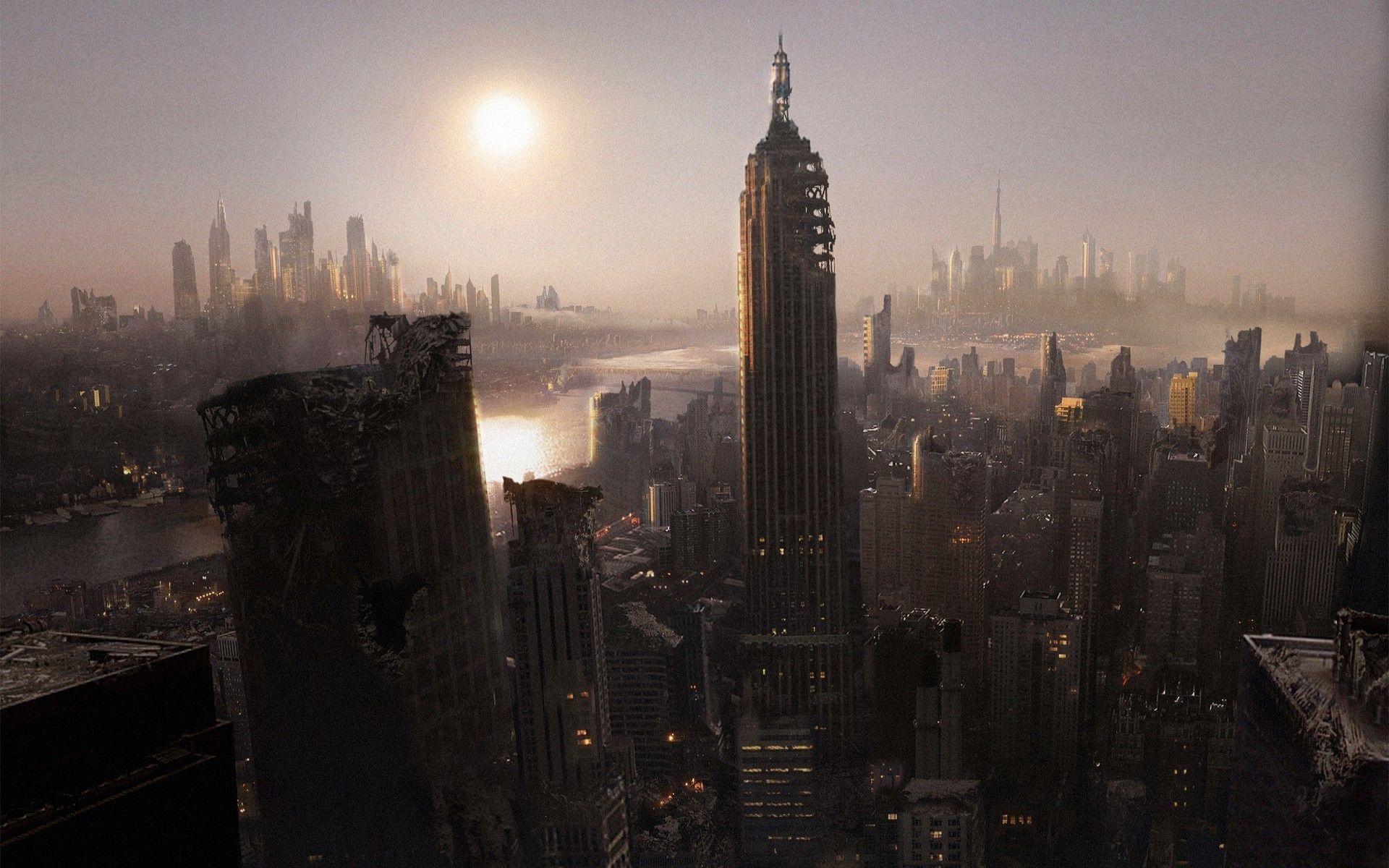 1920x1200 Destroyed City Background