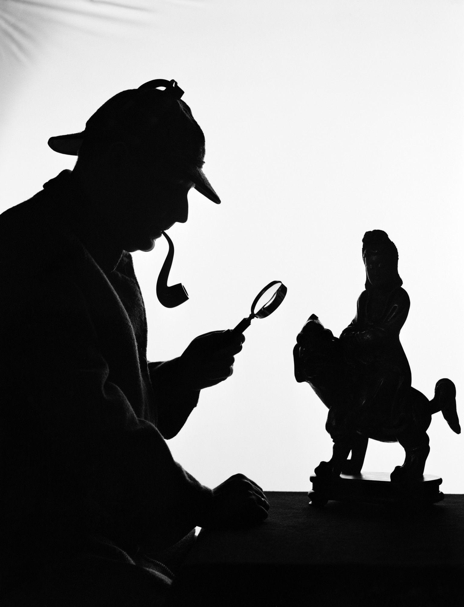 1536x2010 Sherlock Holmes Silhouette Wallpaper