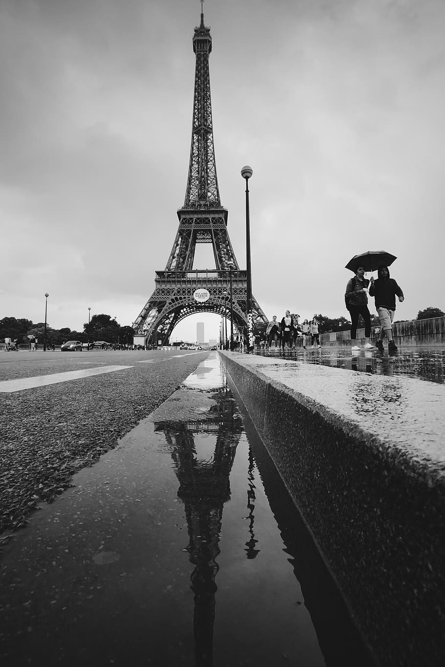 910x1364 HD wallpaper: two women walking with umbrella from the Eiffel