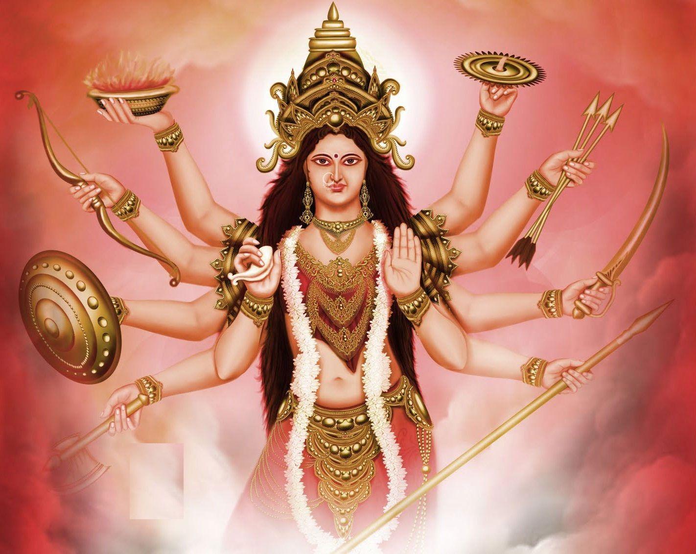 1422x1131 Maa Durga Vikral Roop Image Of Maa Durga