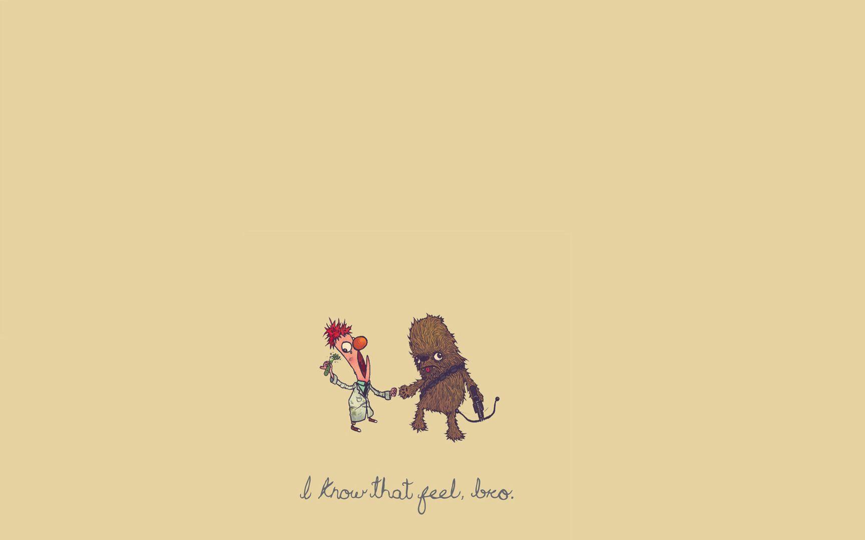 1728x1080 Free download Pics Photo Star Wars Minimalistic Humor Chewbacca