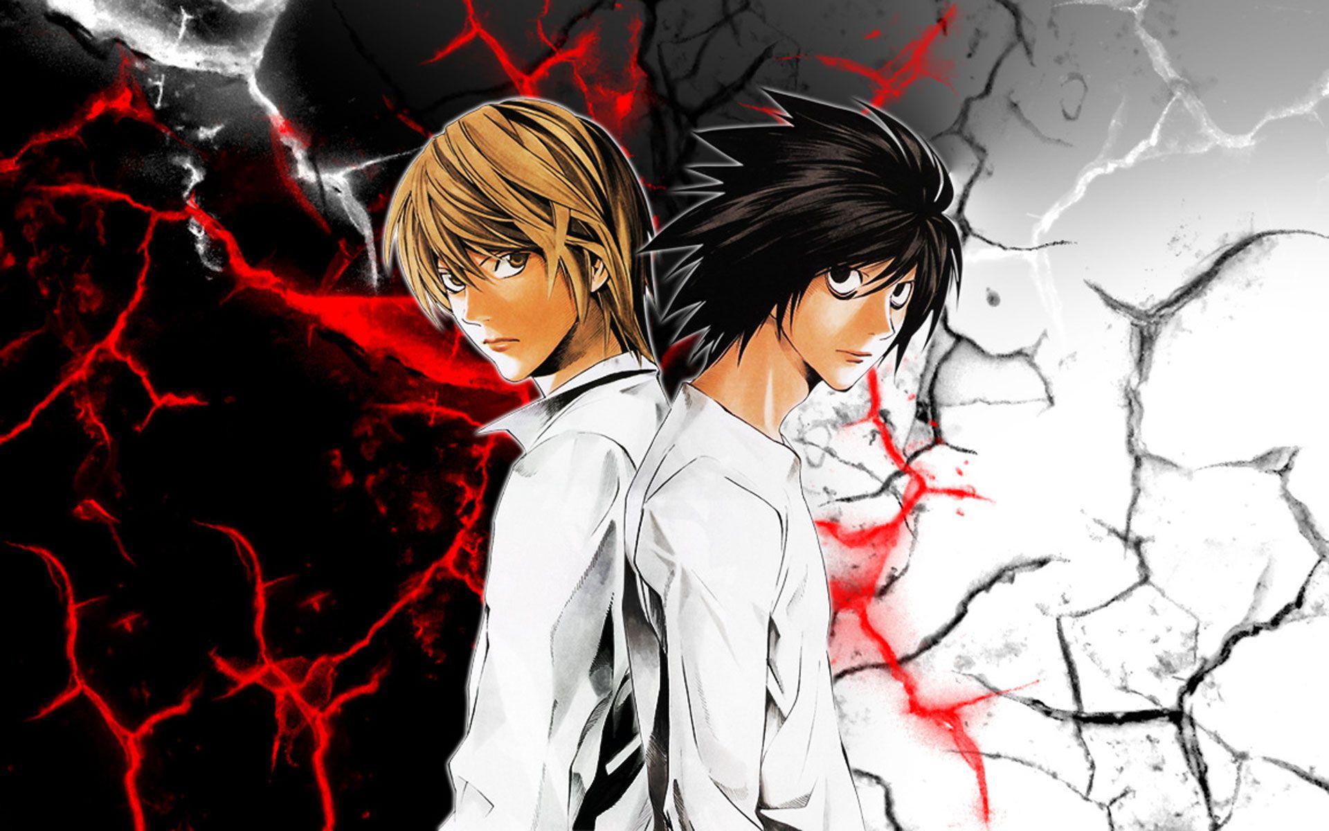 L Und Leichte Death Note Tapete