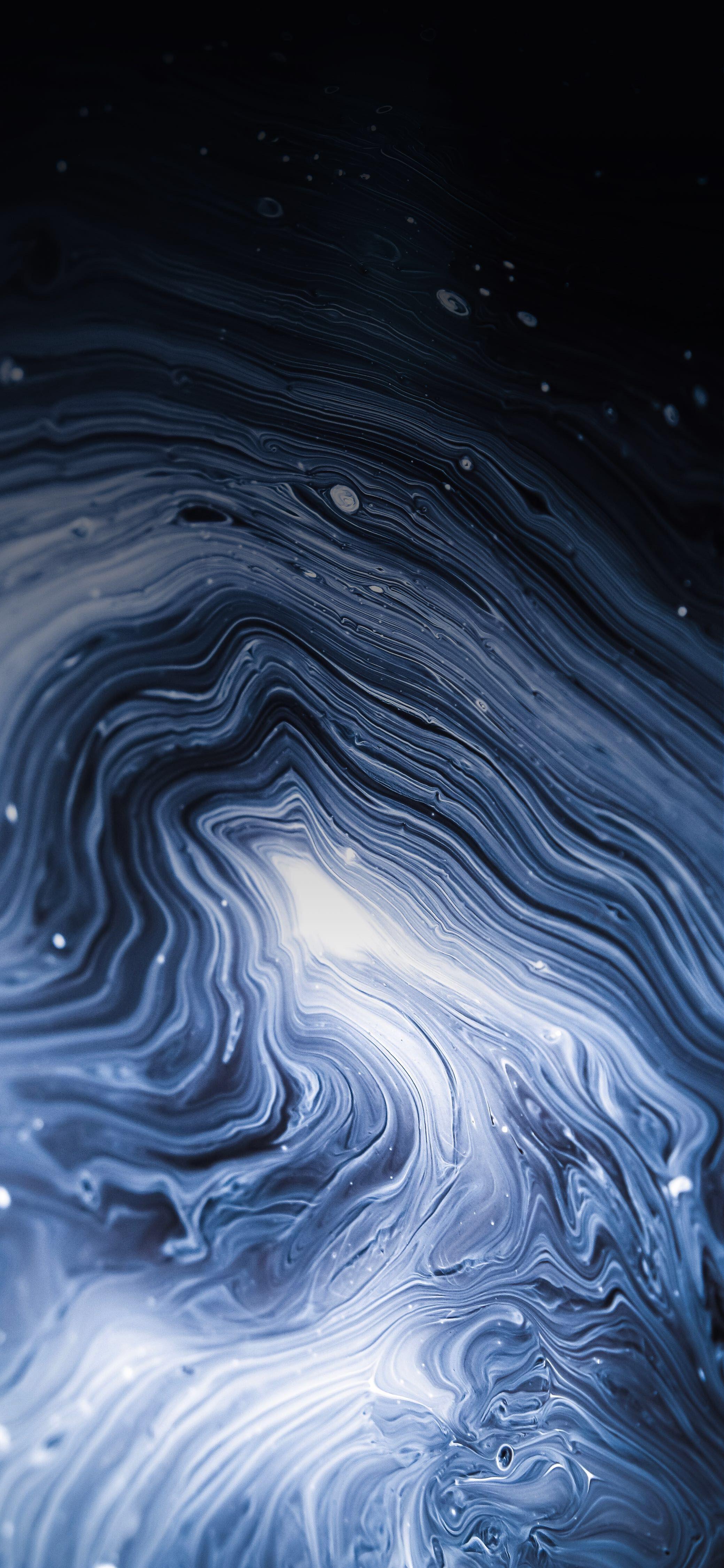 2079x4500 Liquid texture, pattern. Looks like floating galaxy. Acrylic paint