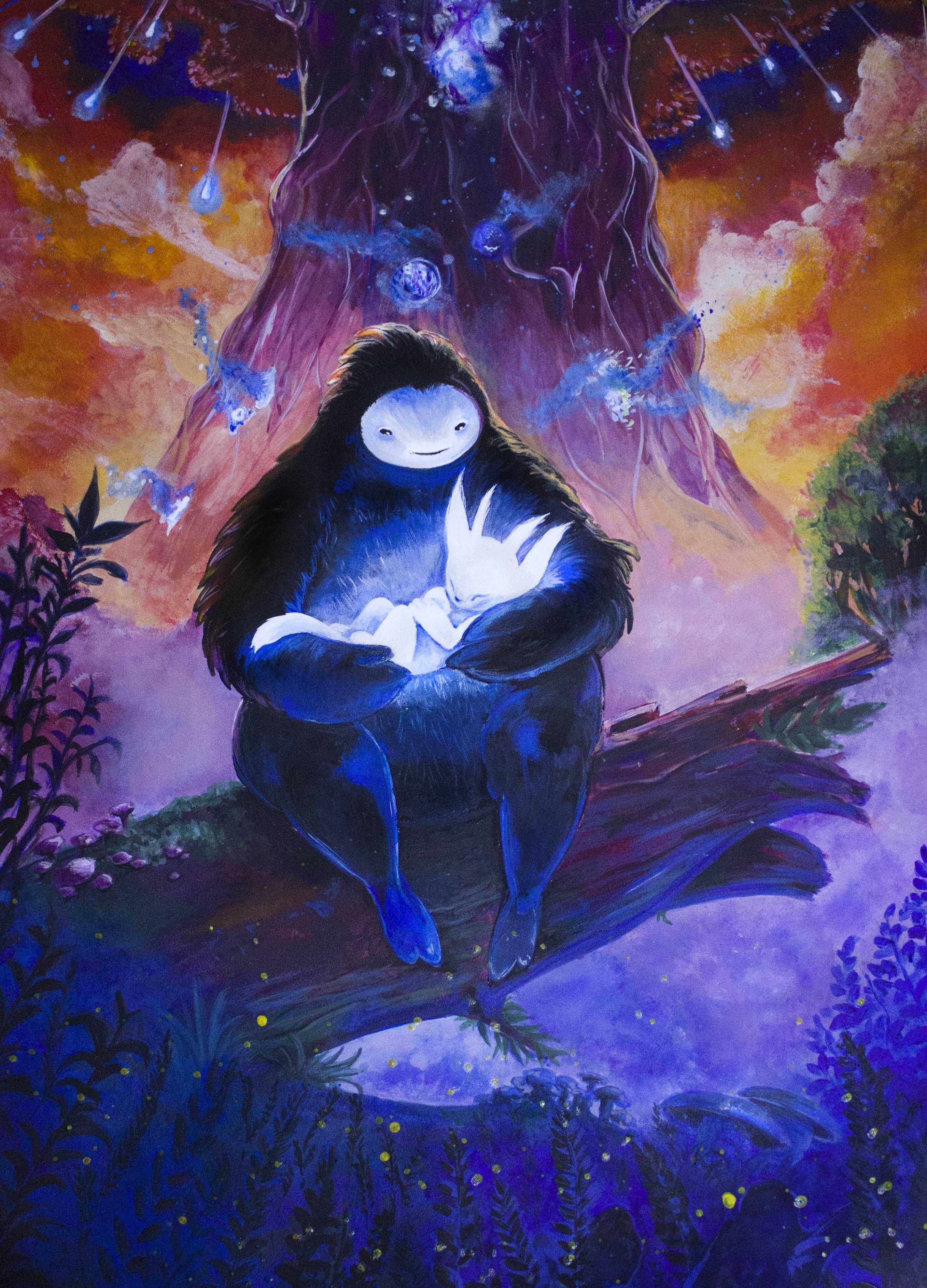 2715x3770 Video Game Acrylic Painting Wallpaper