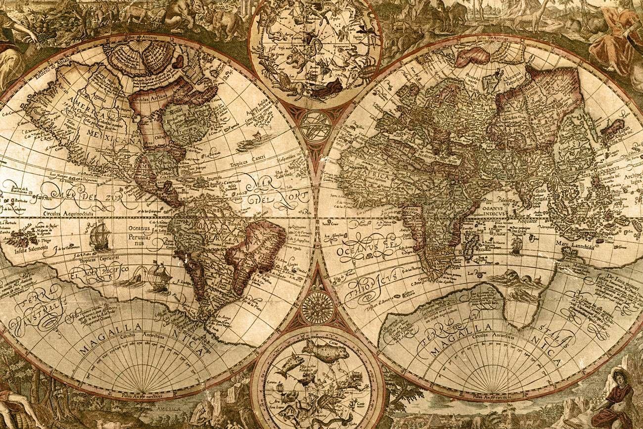 Vintage World Map Wallpapers Top Free Vintage World Map Backgrounds WallpaperAccess