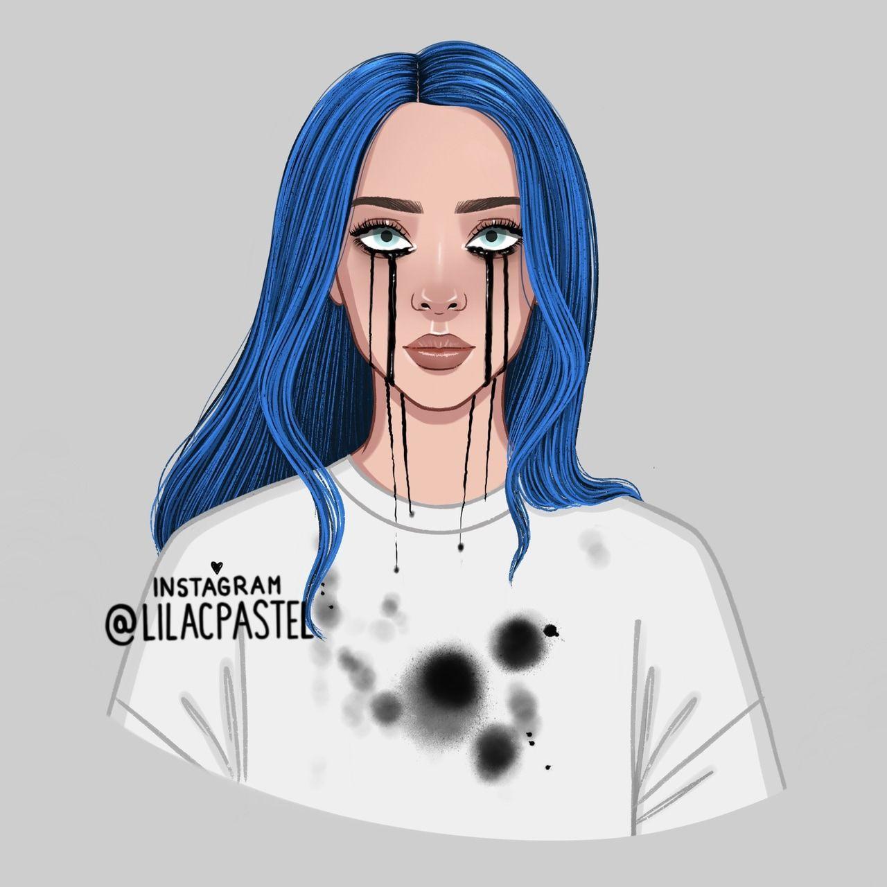 1280x1280 Cute Instagram Girl Drawing