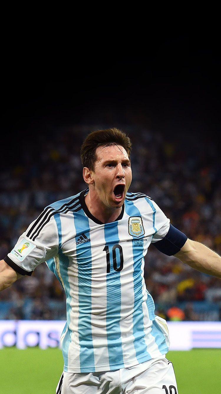 750x1334 Lionel Messi Brazil World Cup Goal Celebration iPhone 6 Wallpaper