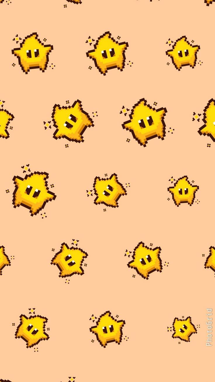 736x1308 Luma From Super Mario Galaxy Pixel Art Wallpaper