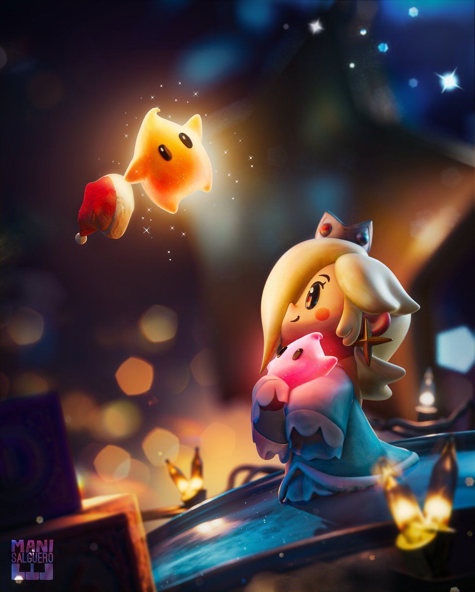962x1200 Christmas Rosalina and Luma