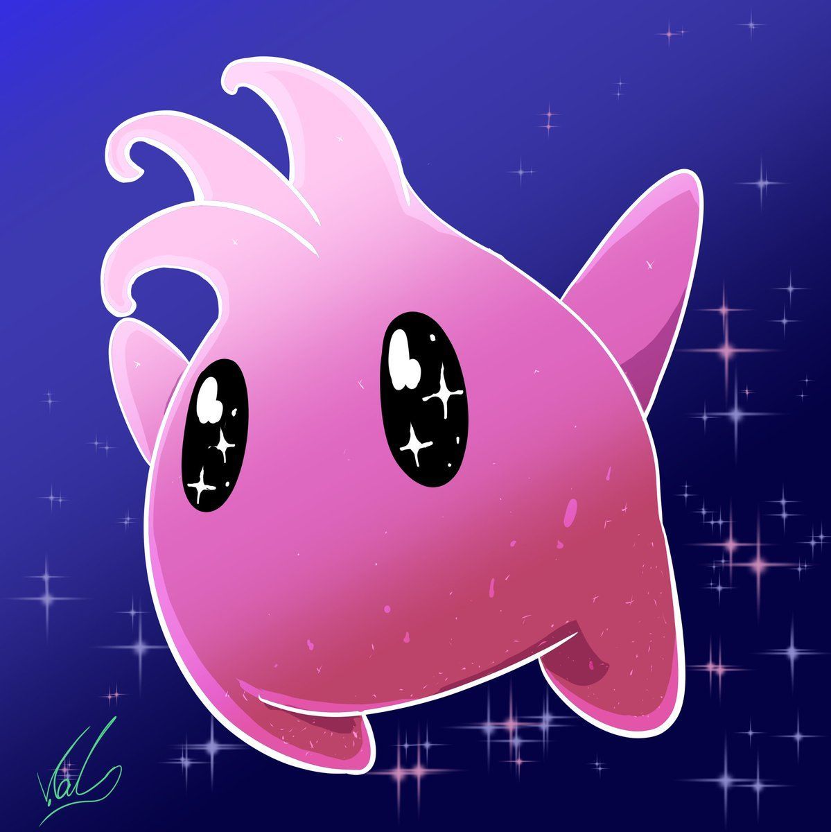 1199x1200 Forgot to post the other day but made a lil quick drawing inspired Super Mario Galaxy stream Amy Rose inspired Luma!!!
