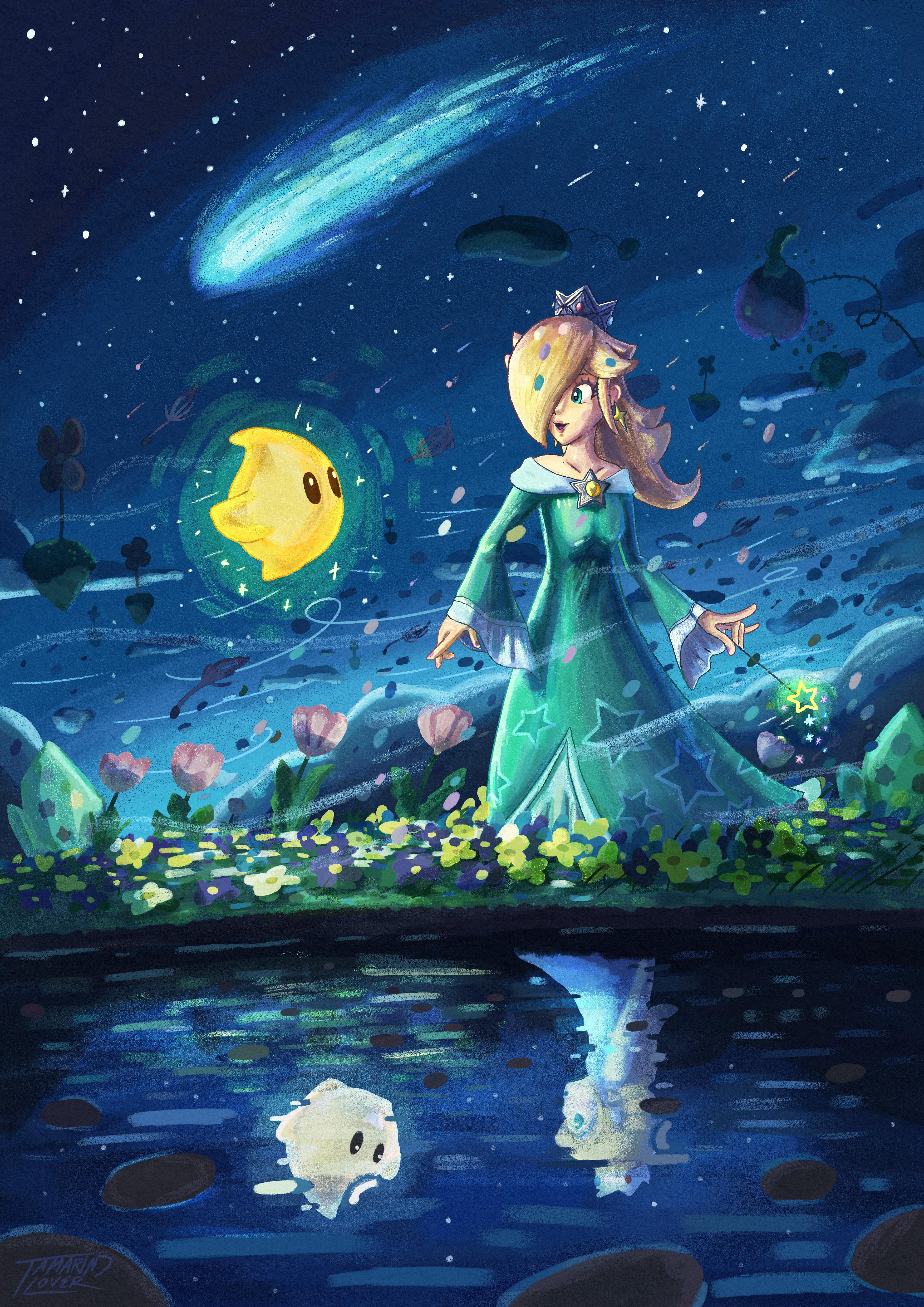 3508x4961 Every year I like to make some Rosalina fanart for my bday, so here's the one for this year's. Hope y'all like it