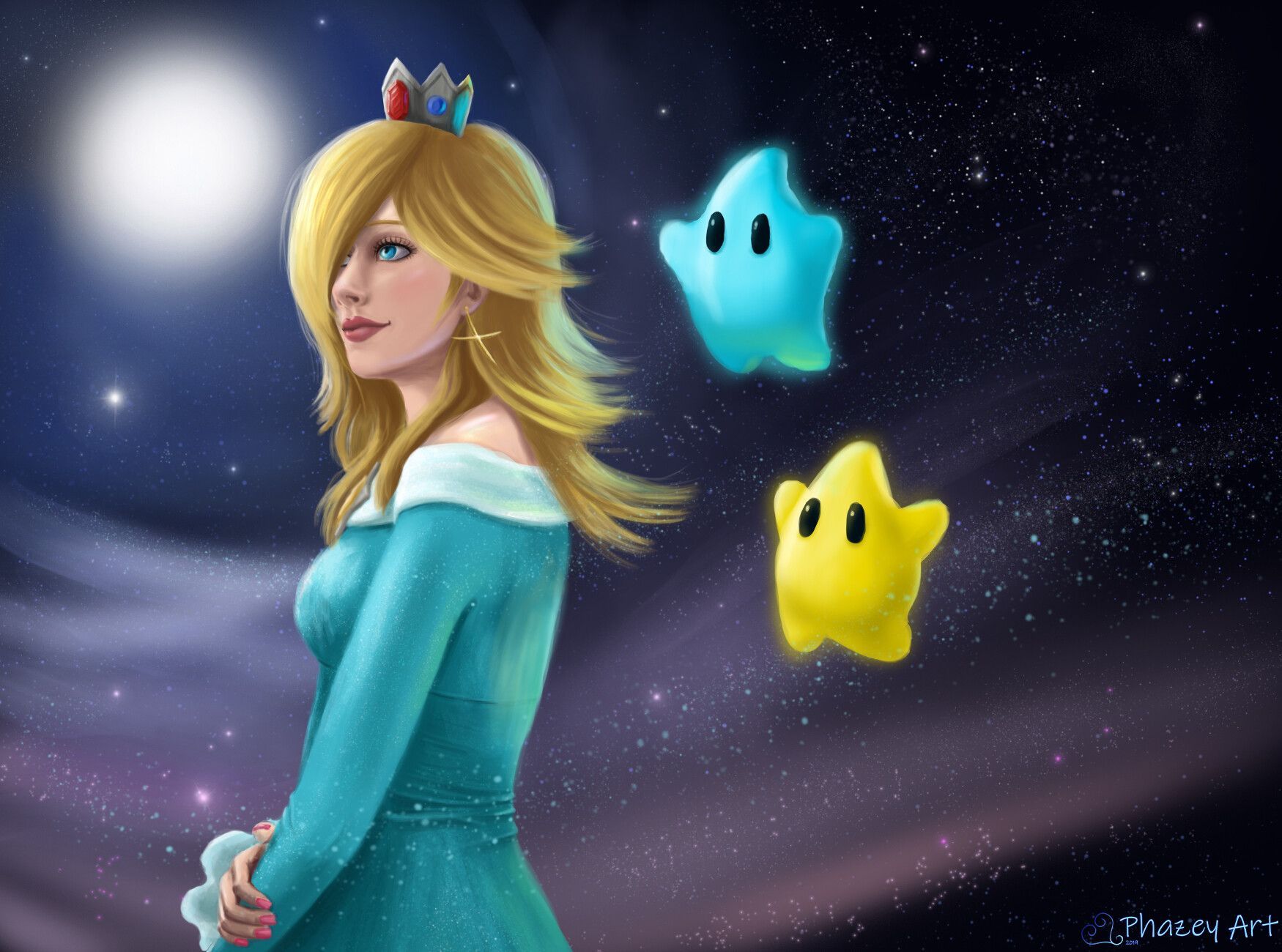 1750x1300 Rosalina and Luma (Super Mario Galaxy)