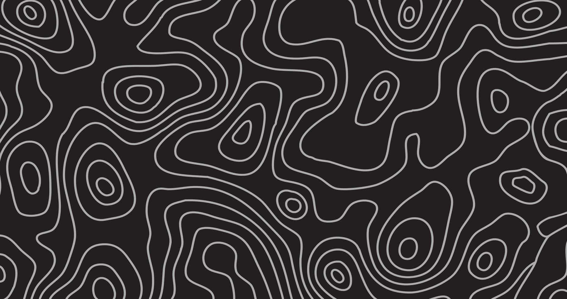 1859x980 Download Abstract Black Topographic Lines Wallpaper