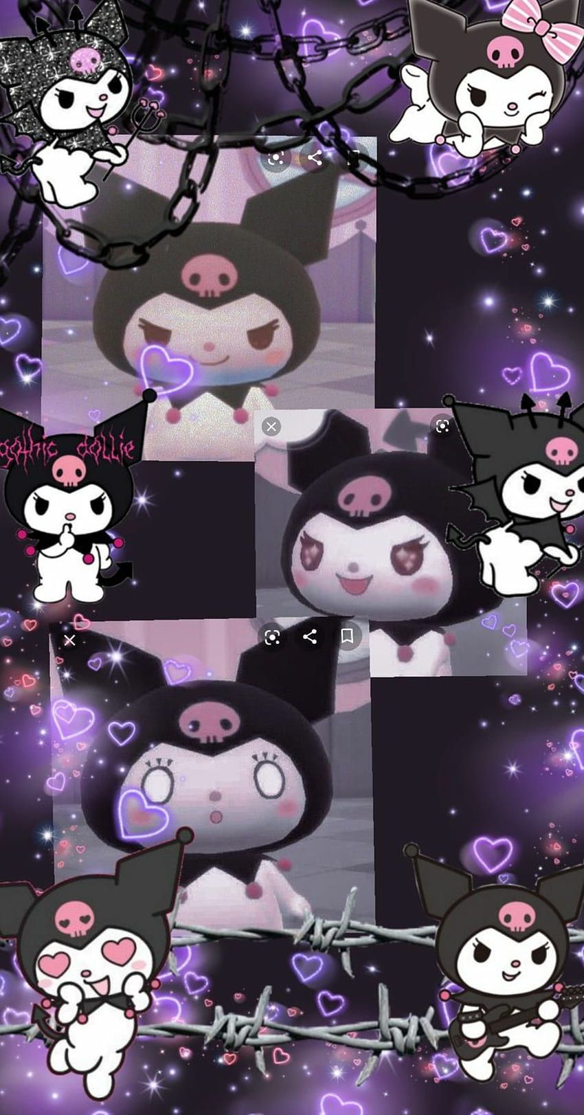 850x1623 Kuromi, hellokitty, yeaaa HD phone wallpaper