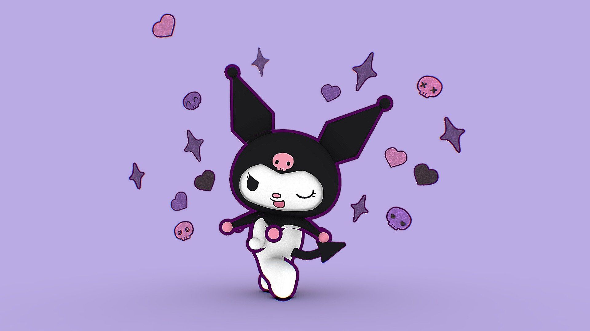 1920x1080 Kuromi Free 3D model by Mora [132e919]