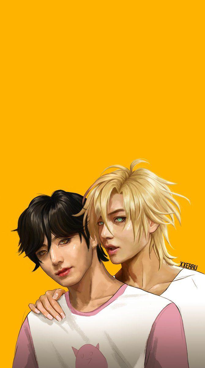 670x1200 Anime Taekook Fanart Wallpaper