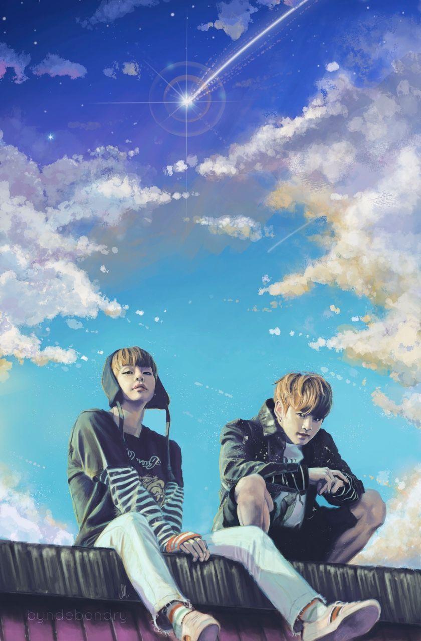 840x1280 BTS Vkook Wallpaper