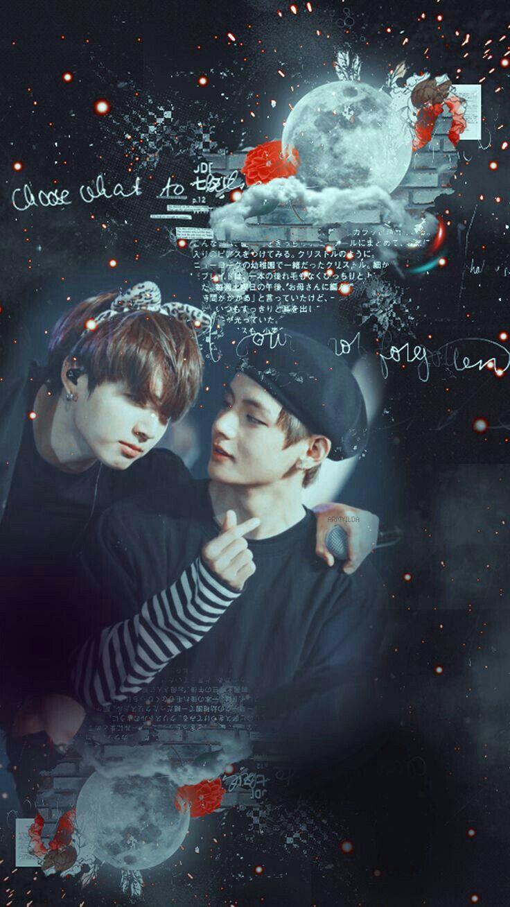 736x1308 TaeKook wallpaper taehyung jungkook bts taekook picsart