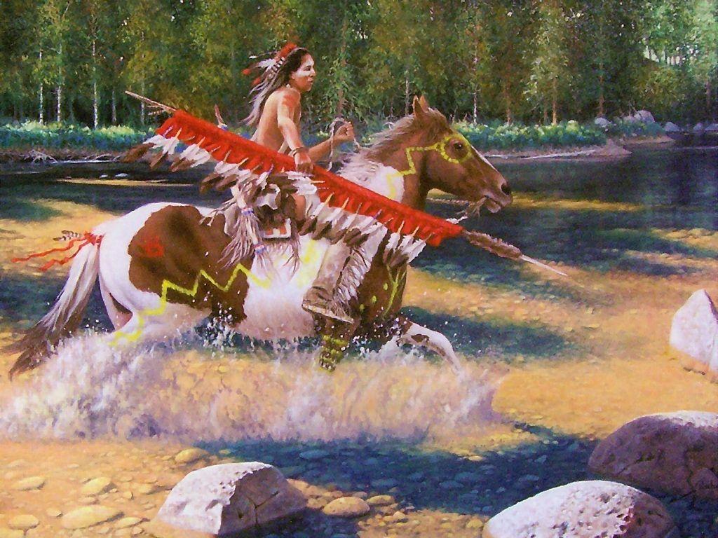 1024x768 Native American Horses Wallpaper. ., Forest, Horse, Indian