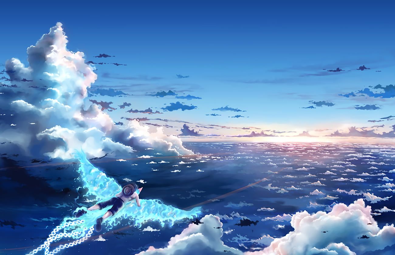 1300x840 Man riding on phoenix wallpaper, manga, One Piece HD wallpaper