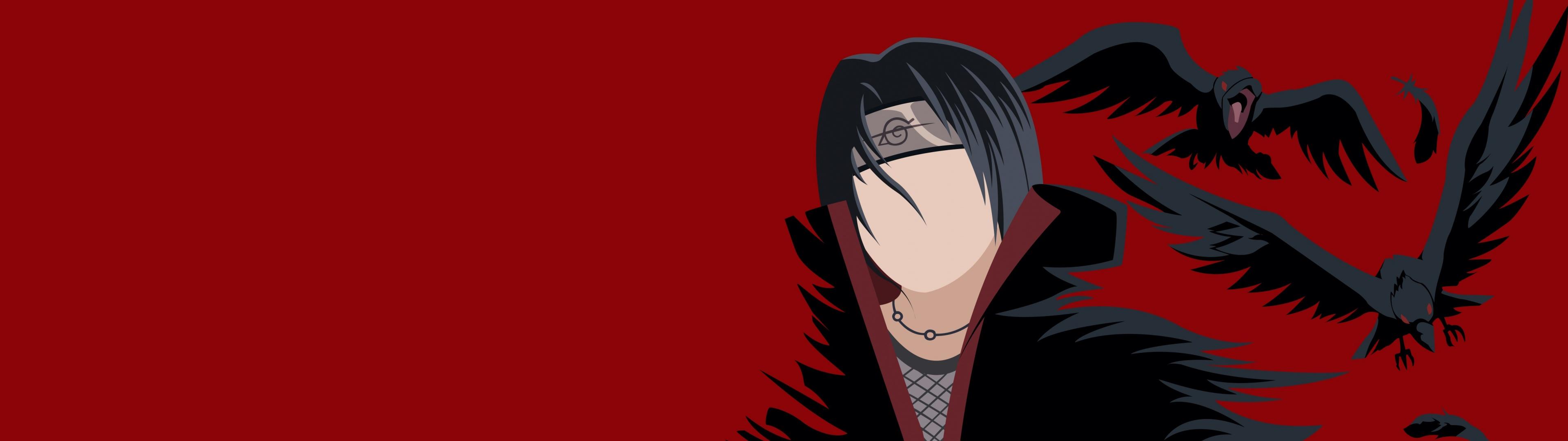 3840x1080 Itachi Dual Monitor Wallpaper