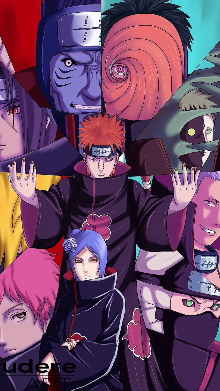 850x1511 Naruto Akatsuki Ultra Background, Naruto Dual Screen HD wallpaper