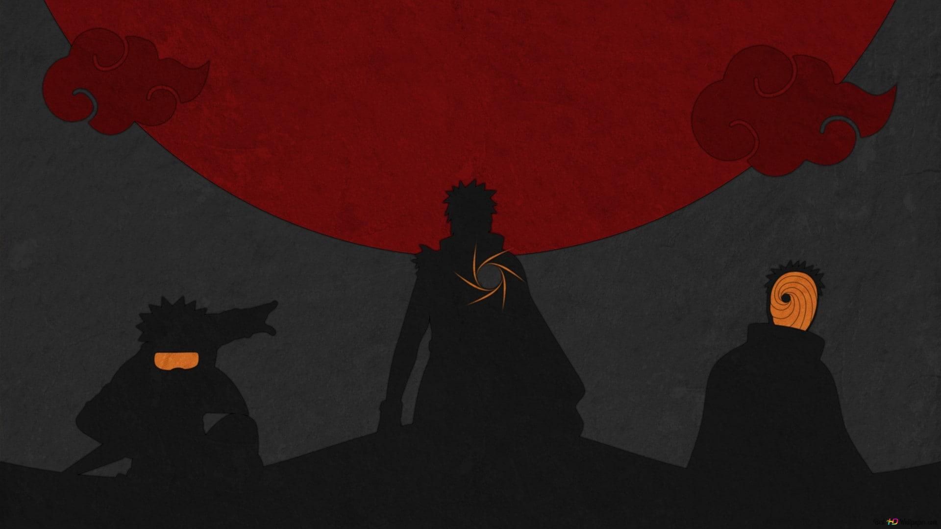 1920x1080 Akatsuki members in dark night HD wallpaper download