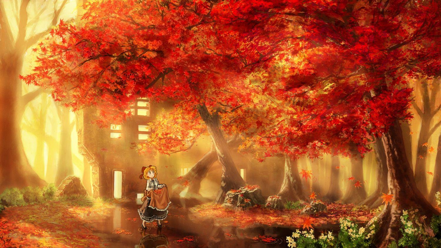 Autumn Anime Wallpapers Top Free Autumn Anime Backgrounds