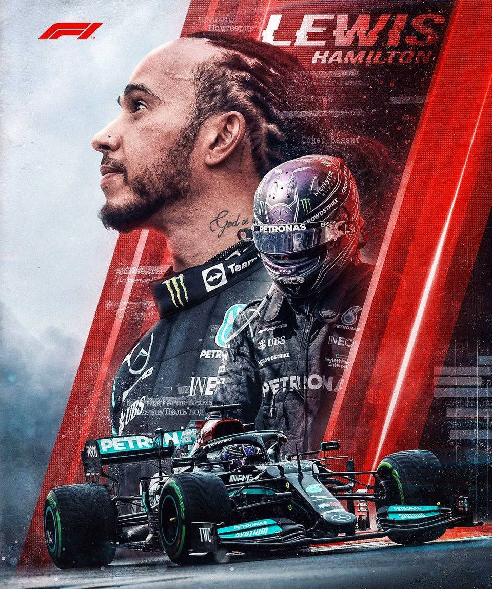 959x1148 Download Poster Of Lewis Hamilton F1 In Red Wallpaper