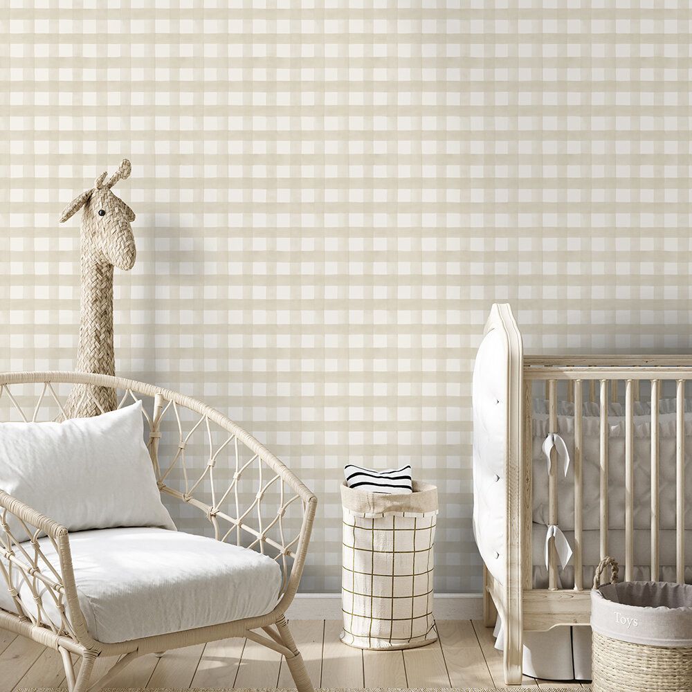 1000x1000 Watercolour Gingham by Albany : Wallpaper Direct
