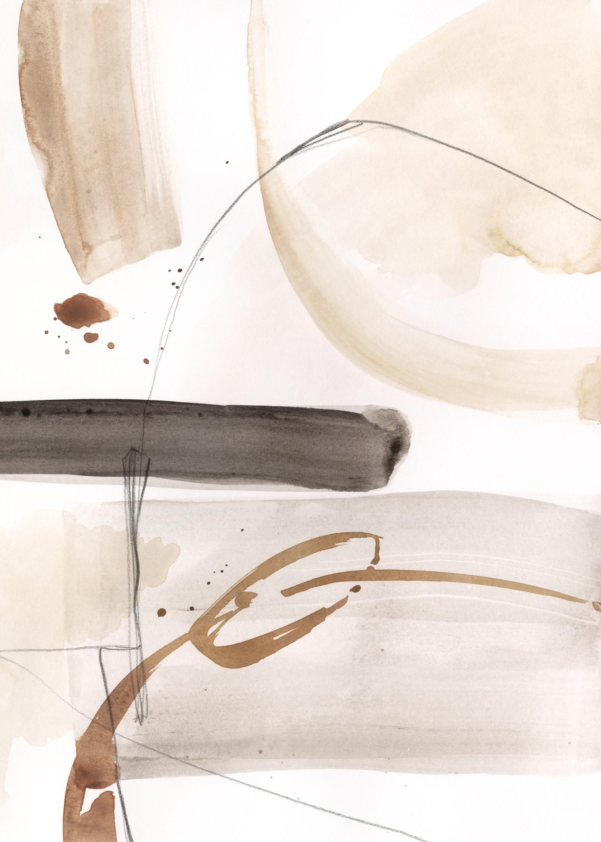 2000x2800 Beige Watercolor No2 Print