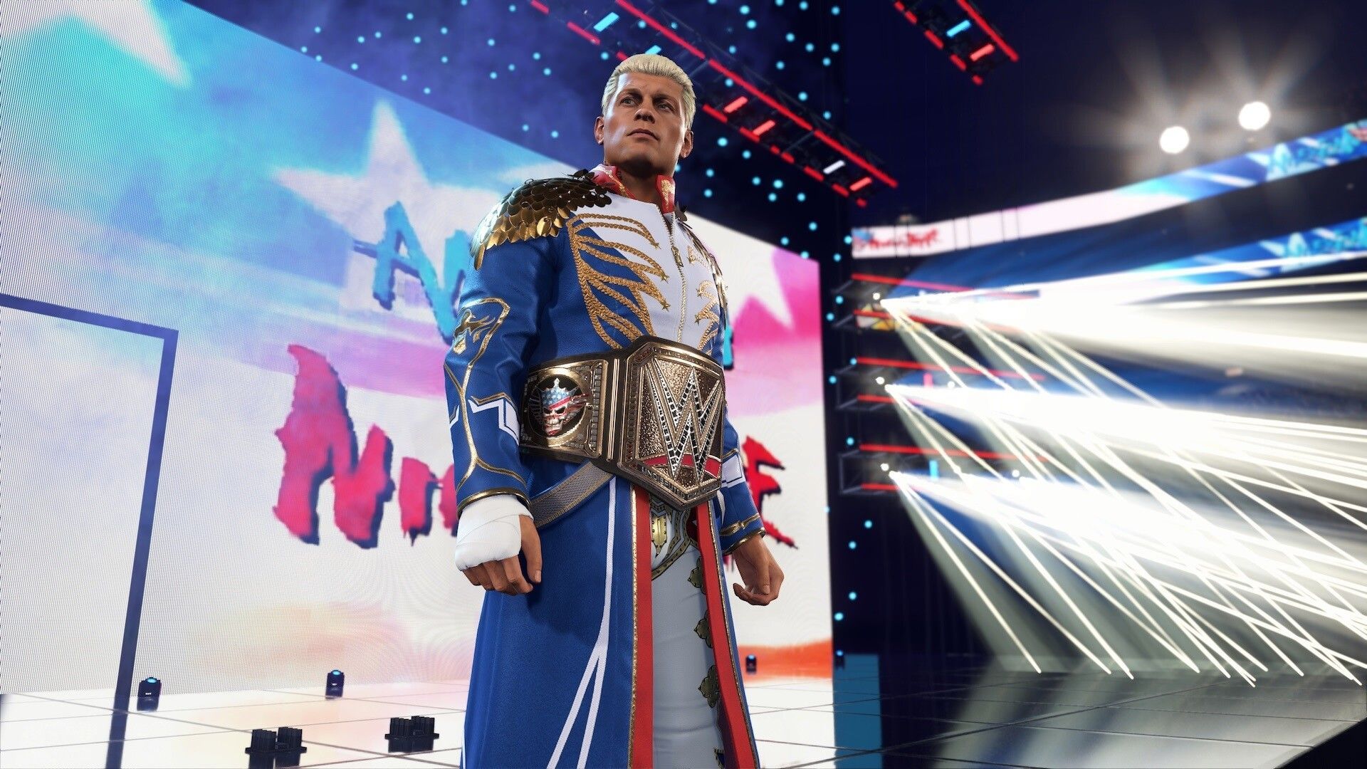 1920x1080 Epic WWE 2K25 HD Wallpaper: Champion in Action