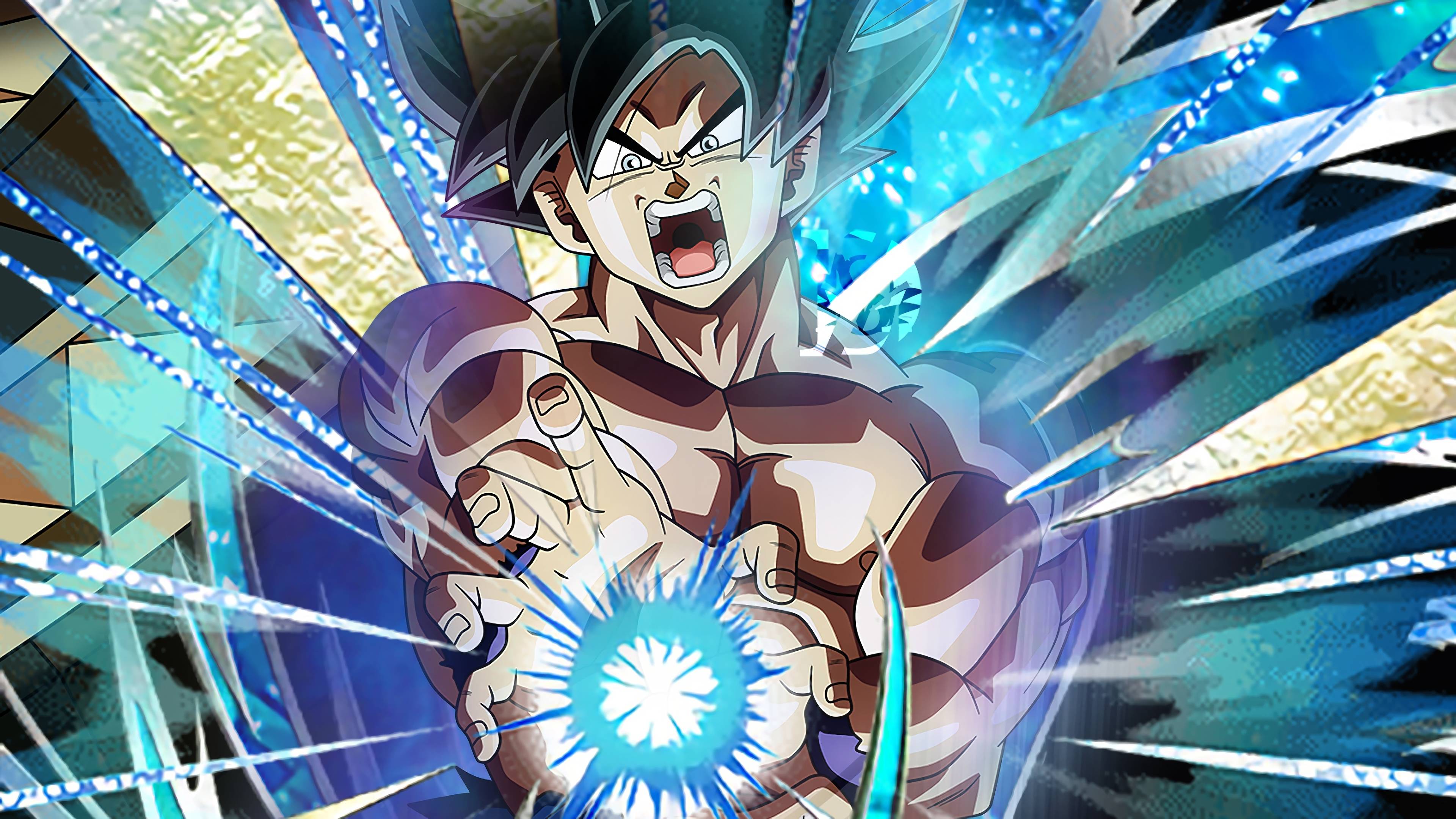 3840x2160 Goku Kamehameha Ultra Instinct Dragon Ball Super 4K