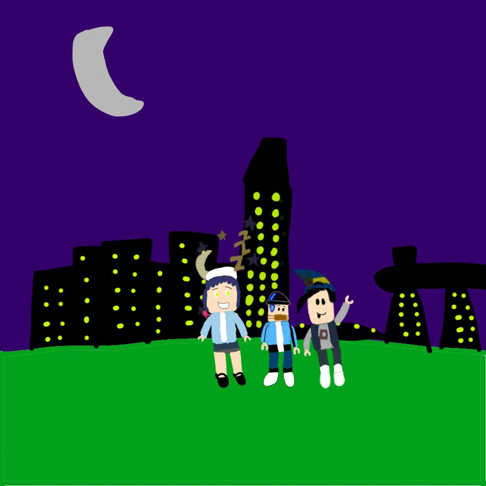 1000x1000 Night with two Roblox besties