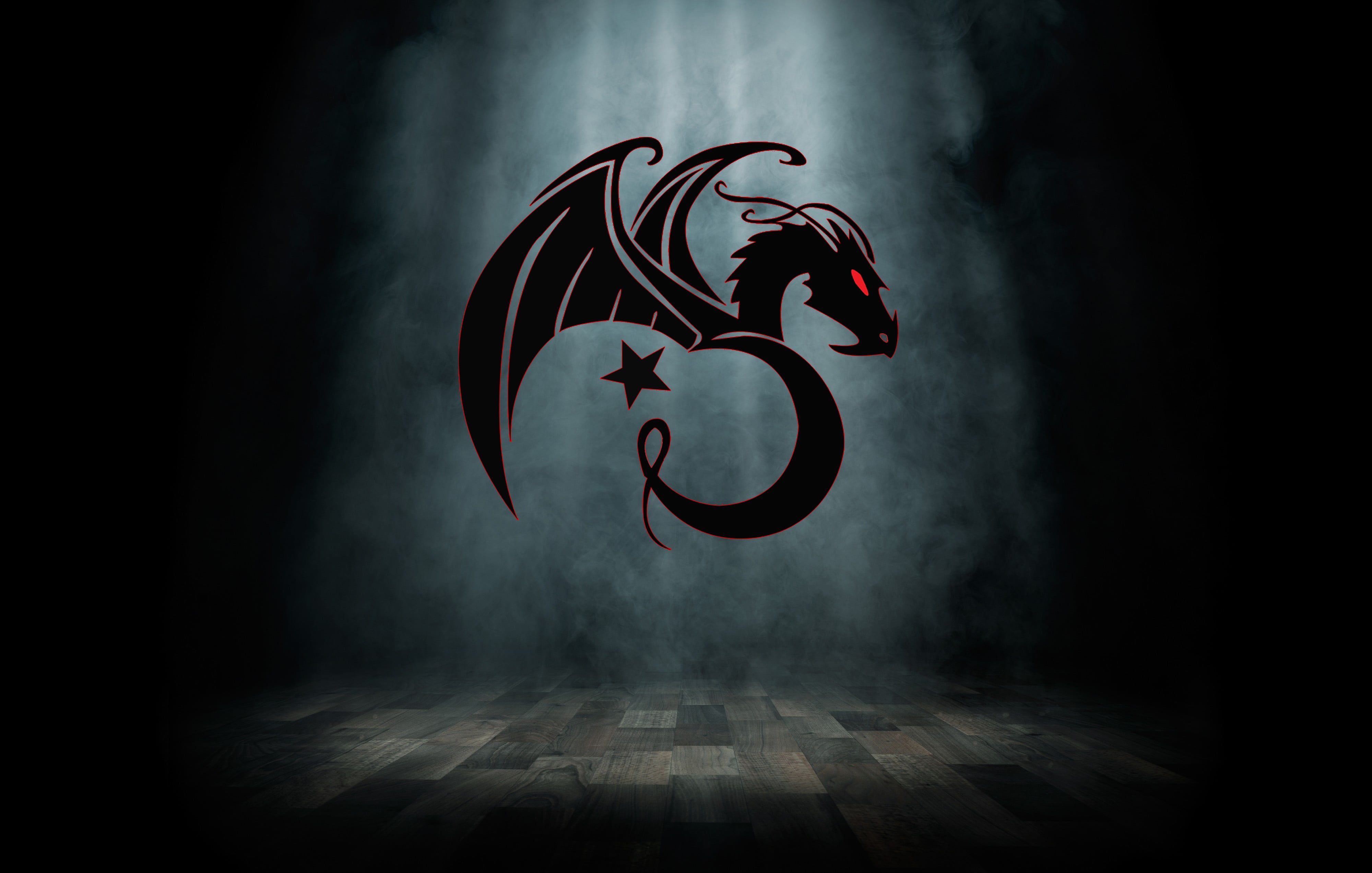 4000x2546 White dragon logo, Linux, Kali Linux NetHunter, Photohop, dragon HD wallpaper
