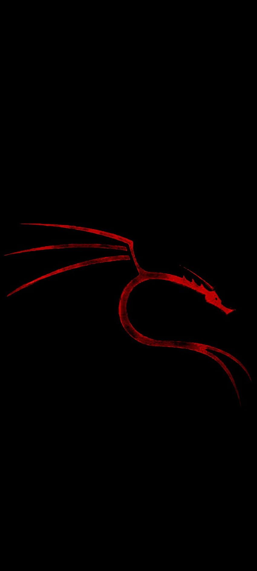 850x1889 Kali outlinedrage, red, linux, dragon, scifi HD phone wallpaper