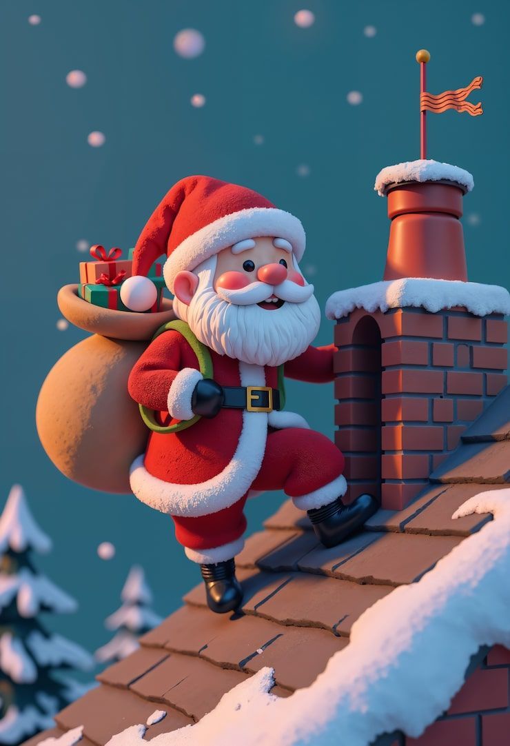740x1082 4k santa claus animation Image