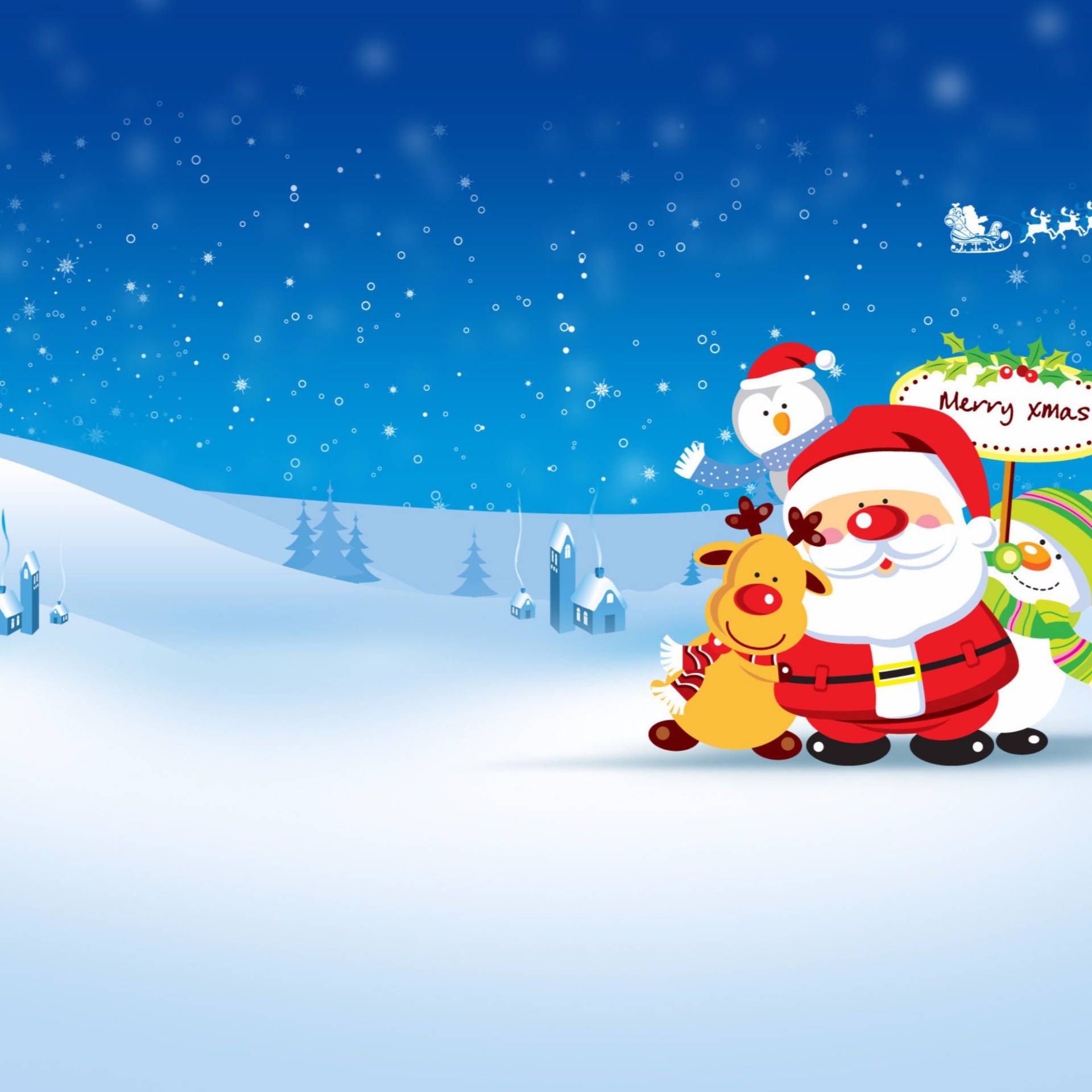 1920x1920 Download Santa Claus 4k Cartoon Wallpaper